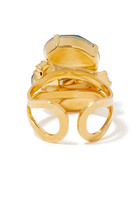 Mini Carolina Ring, 18k Gold Plating & Swarovski Crystals